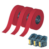 3 Sets – N1 Satin Ribbon Roll Gold On WineRed Ribbon 14 x 5.1mm