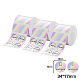 3 Rolls - Niimbot M2/M3 Round 15*15mm Holographic Thermal Transfer Labels