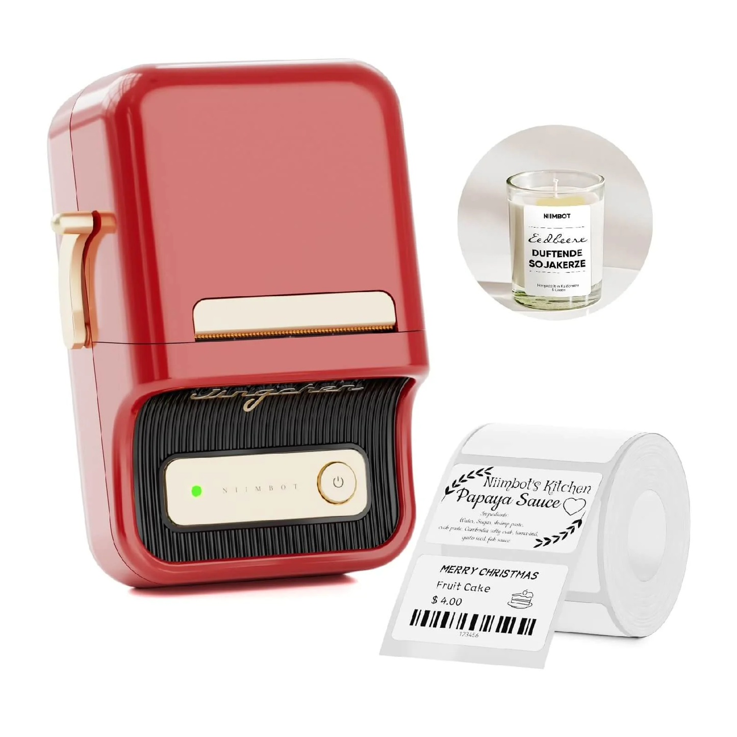 NIIMBOT B21S Portable Bluetooth Thermal Label Maker Inkless Printer for Kitchen, Office & Small Business Organization