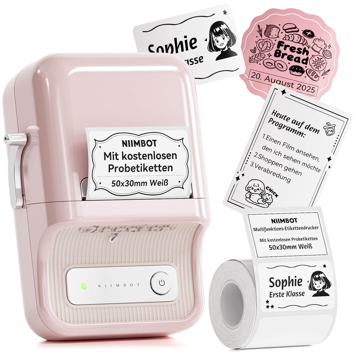 NIIMBOT B21S Portable Bluetooth Thermal Label Maker Inkless Printer for Kitchen, Office & Small Business Organization