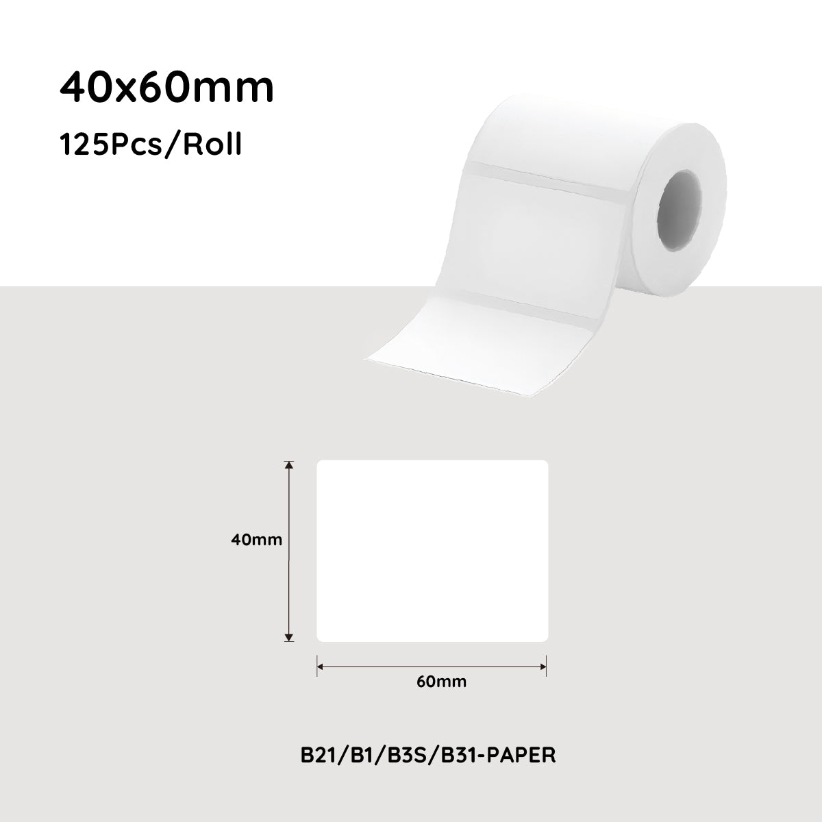 Niimbot B21/B31/B3S/B1/B4/B21 Pro/B2 Pro/B1 Pro 50*30mm White Freezer Label Printing Paper Sticker