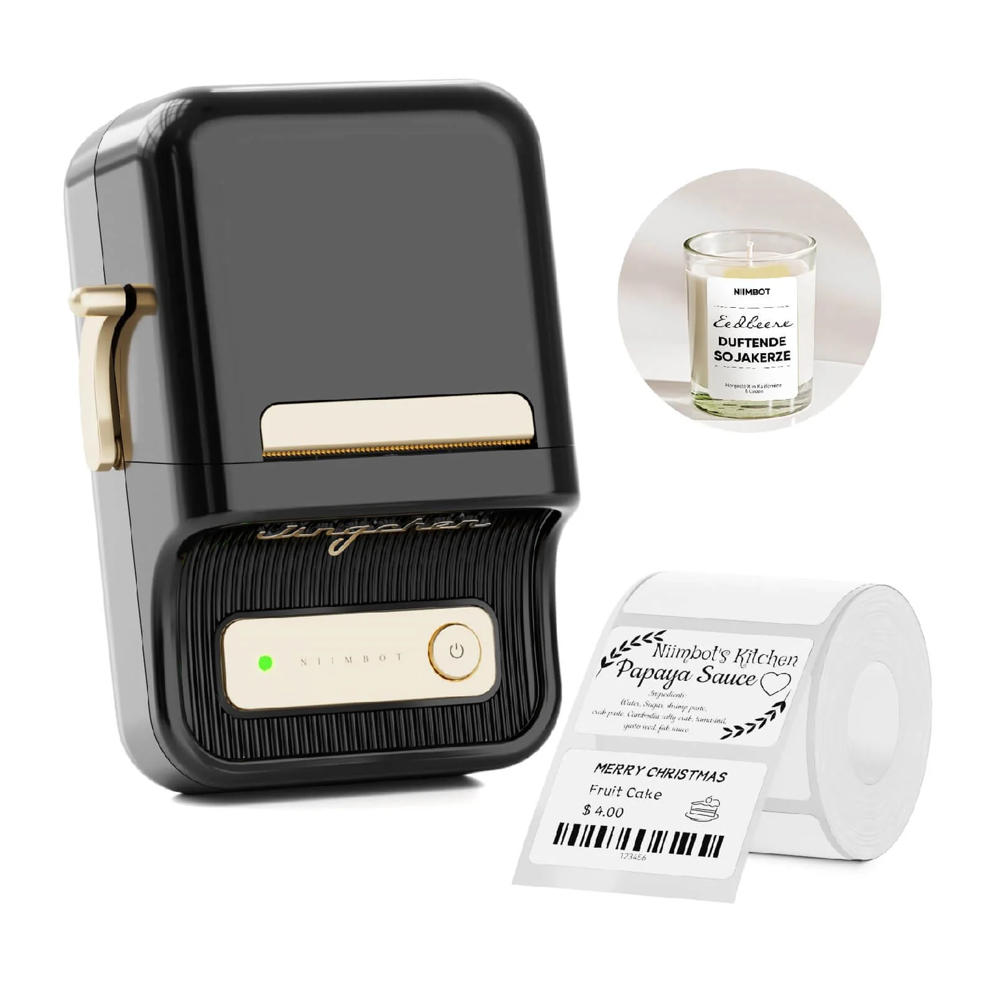 NIIMBOT B21S Portable Bluetooth Thermal Label Maker Inkless Printer for Kitchen, Office & Small Business Organization