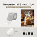 Niimbot B21/B31/B3S/B1/B4/B21 Pro/B2 Pro/B1 Pro 31*31mm 210Pcs Round Transparent Thermal Labels