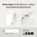 Niimbot B21/B31/B3S/B1/B4/B21 Pro/B2 Pro/B1 Pro 25*38+38mm/2L 200pcs Cable Label Paper - White