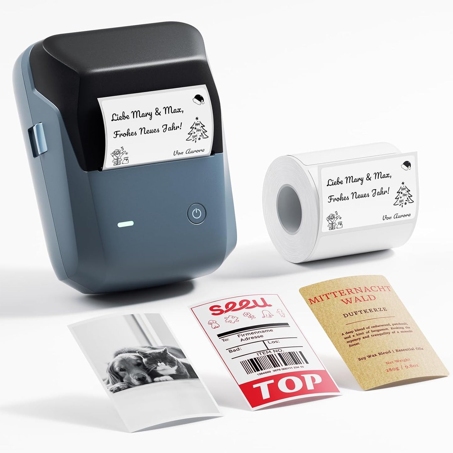 NIIMBOT B1 Pro 300 DPI Bluetooth Thermal Label Printer Red & Black Printing for Home Office & Small Business
