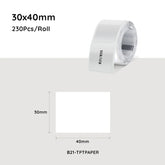 Niimbot B21/B3S/B1/B31 40*30mm 230pcs Transparent Labels