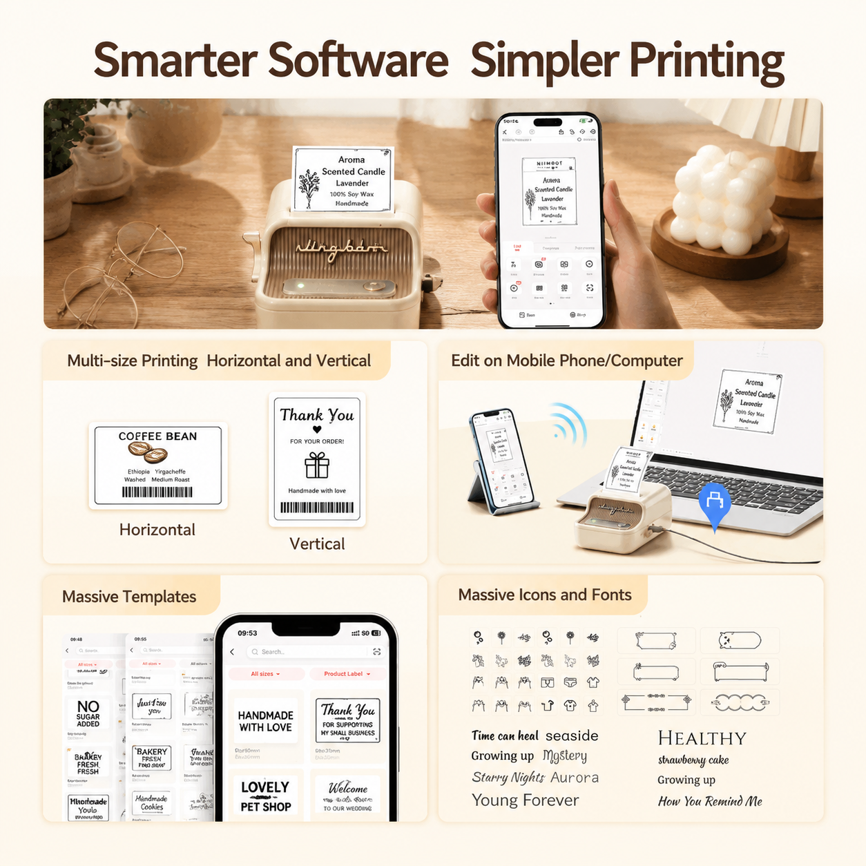 Niimbot B21 Pro 300DPI Bluetooth Label Maker Red & Black Printing Photo Printer for Study Notes, Scrapbooking