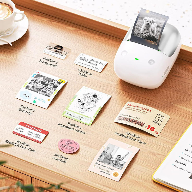 NIIMBOT B2 Pro 300 DPI Bluetooth Thermal Label Printer One-Button Time Printing, Photo Printing for Home Office School