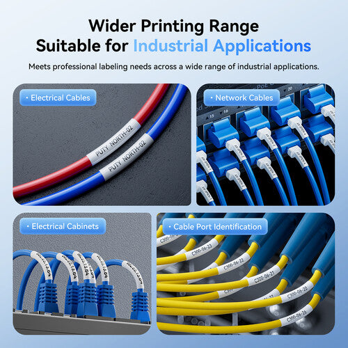 NIIMBOT C1 300DPI Thermal Transfer Cable Sleeve Printer for Wire Marker, Electricity and Telecommunications Industry Use