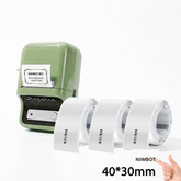 B21 Labeling Kit (Printer + 3 Rolls 40×30mm Transparent Labels) — Restaurant & Kitchen Use