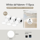 3 Rolls – White Label Printing Paper 66*66mm Round For B3S/B31