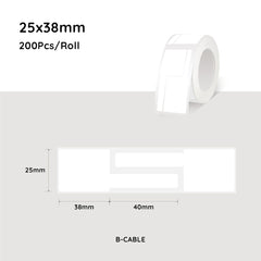 Niimbot Cable Label Sticker 10 Rolls Value Pack for B21/B3S
