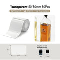Niimbot M2_H/M3 50*80mm 90Pcs Transparent Thermal Transfer Label