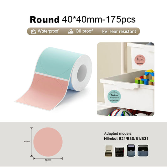 Niimbot B21/B3S/B1/B31 40*40mm 175pcs Round Thermal Labels