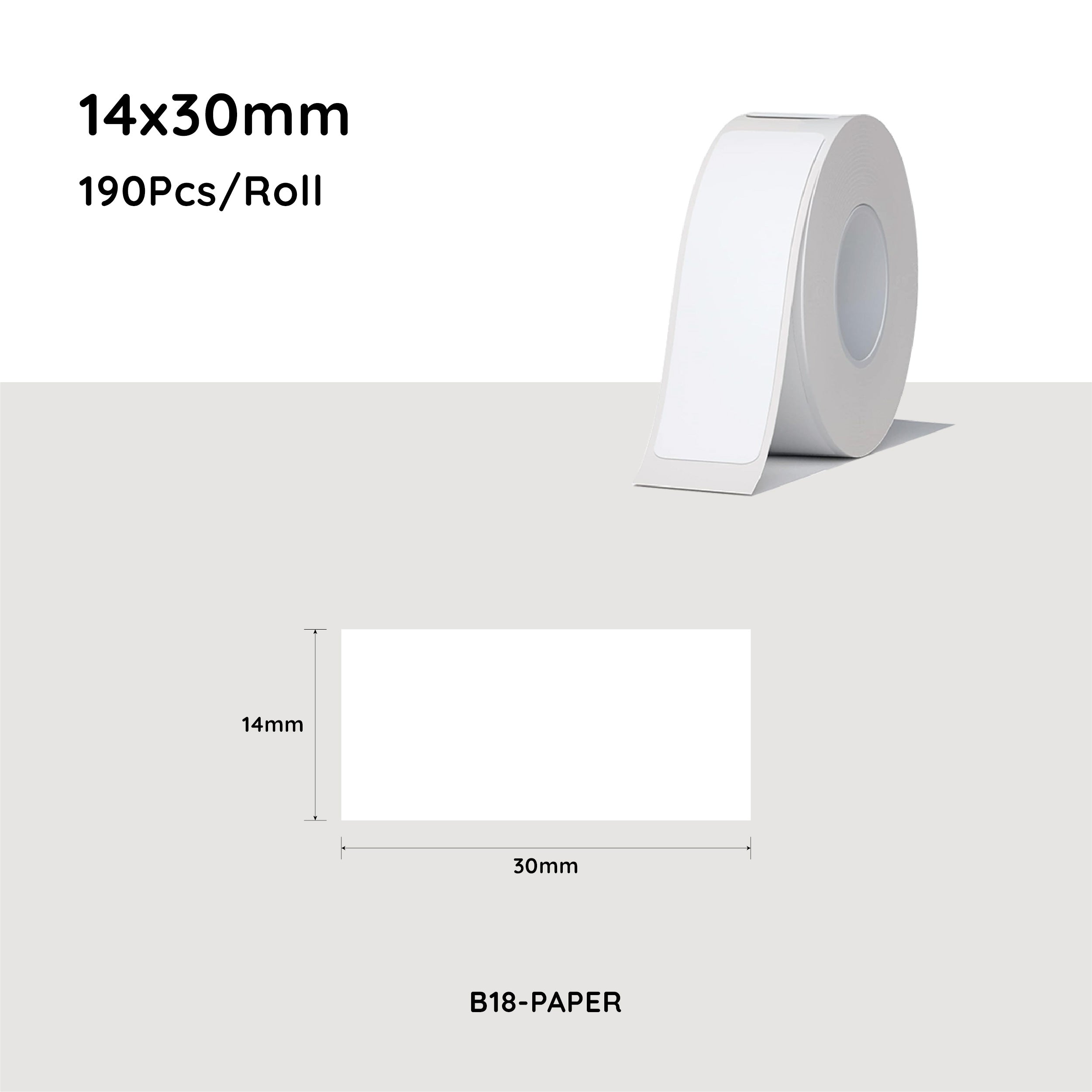 NiiMbot Thermal Label PET Paper White Label Paper 14*30mm 190pcs For B ...