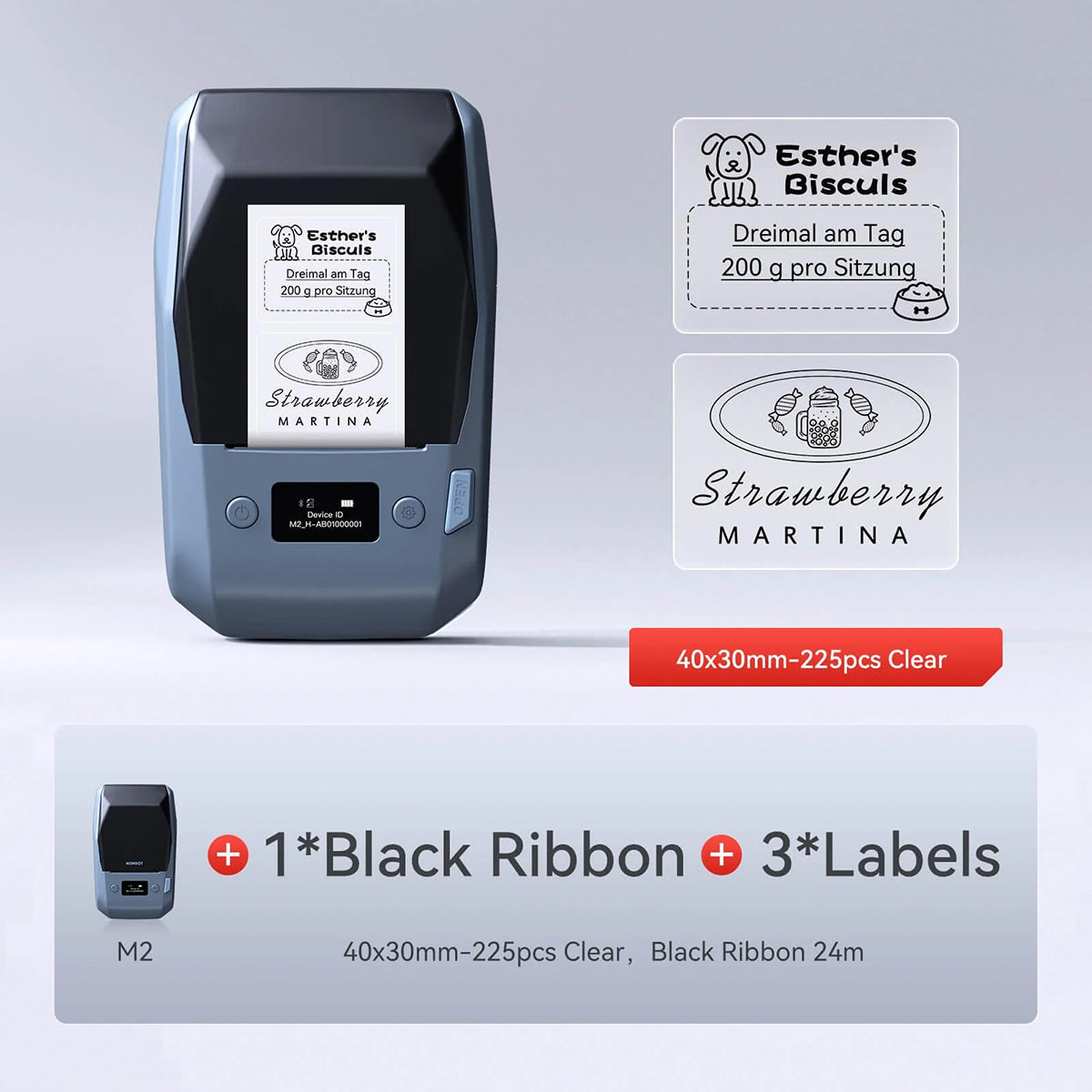 Niimbot M2 Thermal Transfer Label Printer & Consumables Pack