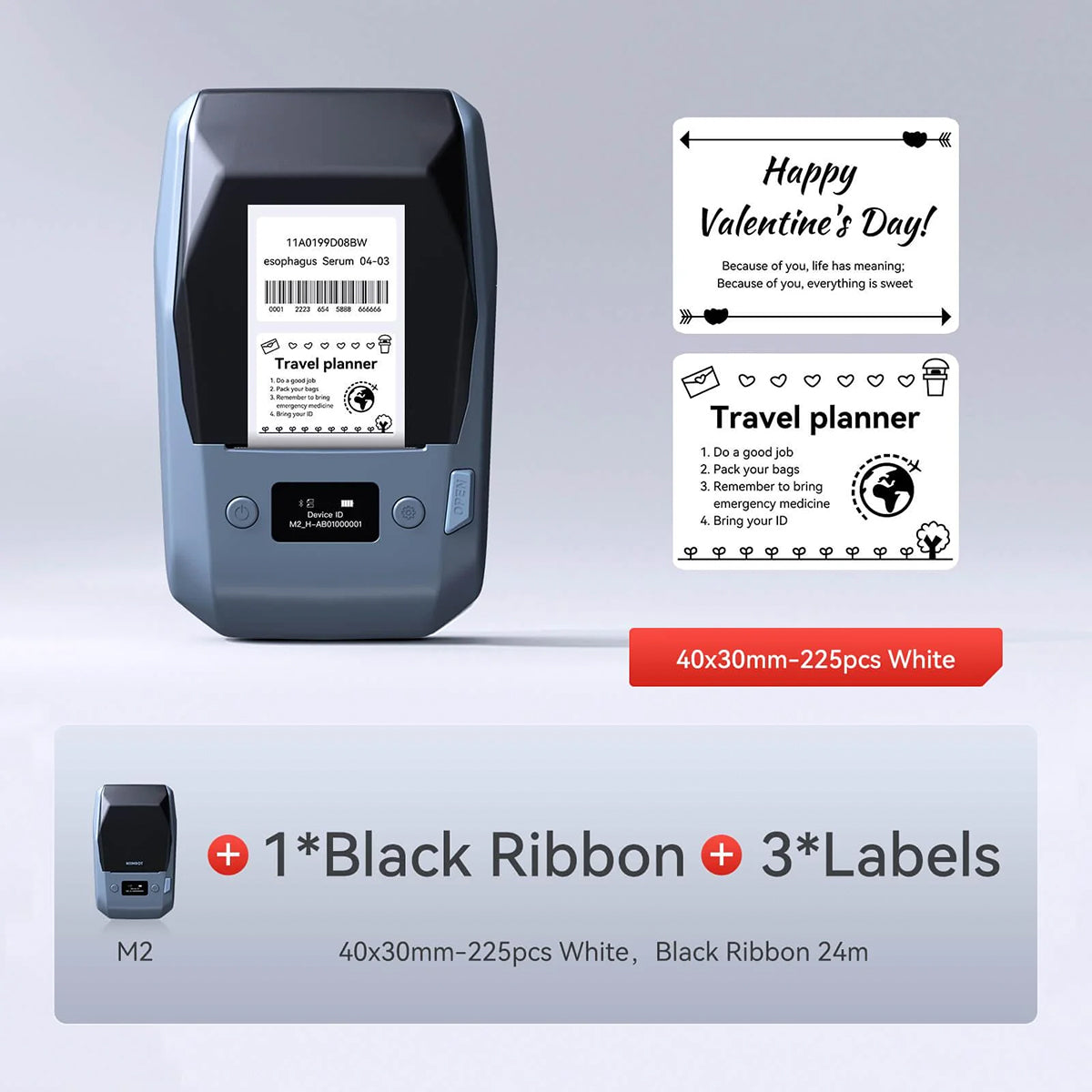 Niimbot M2 Thermal Transfer Label Printer & Consumables Pack