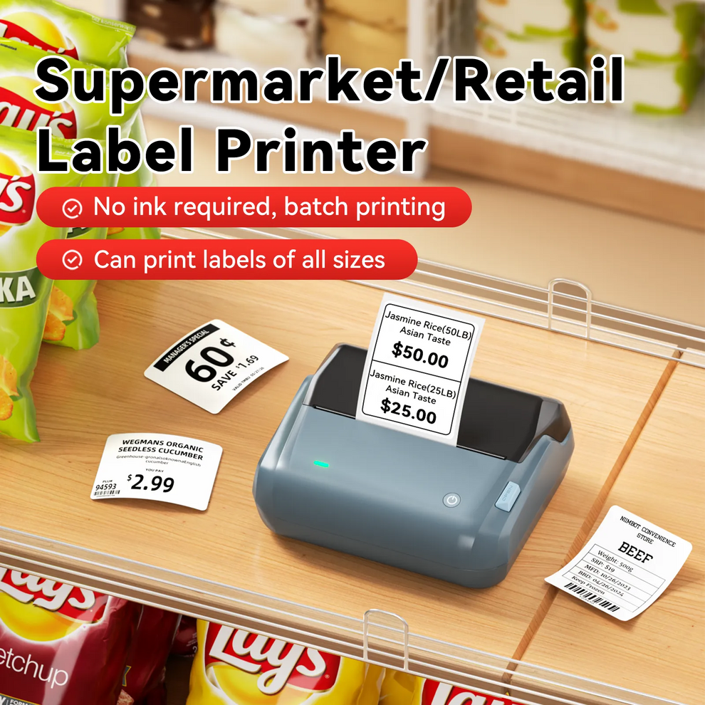 NIIMBOT B4 Inkless Label Maker Wide Format for Floral & Greeting Cards ...