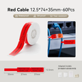 Niimbot D11/D101/D110/H1S 12.5*74+35mm 60Pcs Thermal Cable Labels - Red