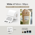 Niimbot B21/B3S/B1/B31 40*40mm 180Pcs White Thermal Label