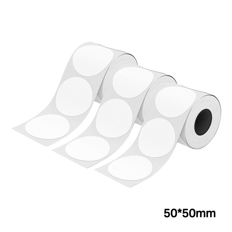 3 Rolls-Niimbot B21/B3S/B1/B31 50*50mm Round White Labels