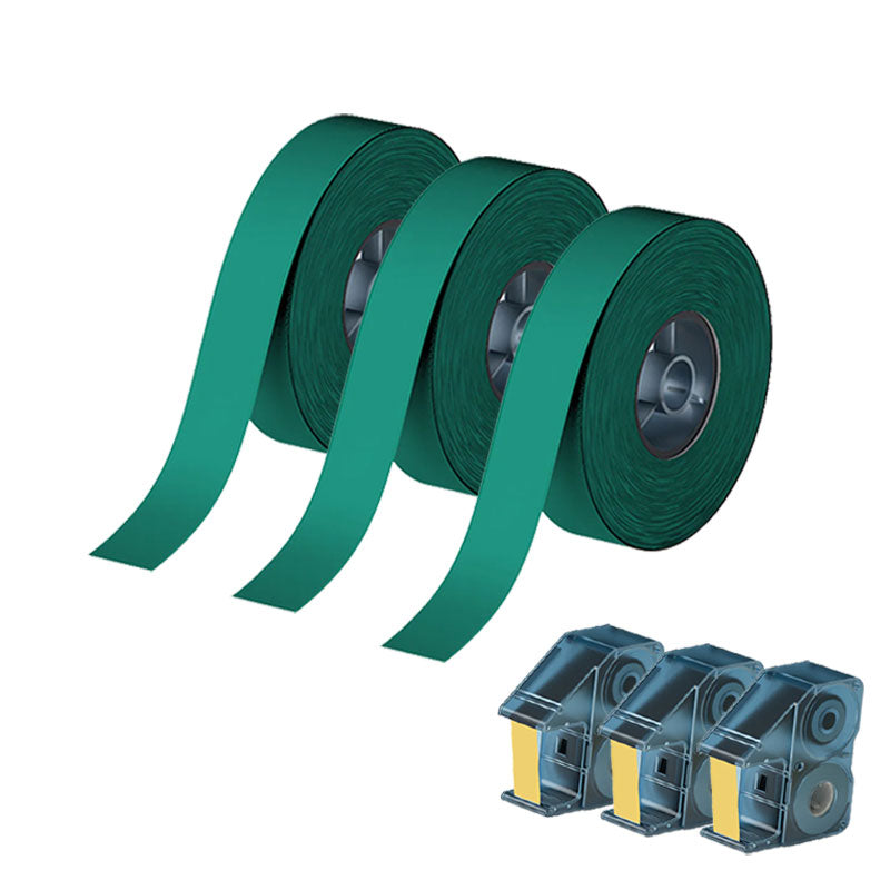 3 Sets  – N1 Satin Ribbon Roll Gold On Green Ribbon 14 x 5.1mm