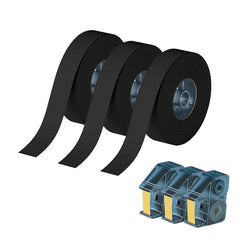 3 Sets  – N1 Satin Ribbon Roll Gold On Black Ribbon 14 x 5.1mm