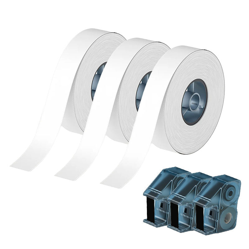 3 Sets  – N1 Satin Ribbon Roll Black On White Ribbon 14 x 5.1mm