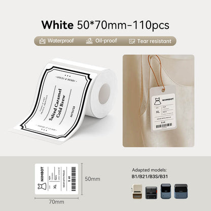 Niimbot B21/B3S/B1/B31 White Thermal Labels
