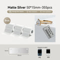3 Rolls – Niimbot M2/M3 50*15mm 355Pcs Thermal Transfer Label Matte Silver Jewelry with Hole