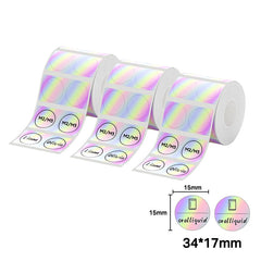 3 Rolls -  Niimbot M2/M3 Round 15*15mm Holographic Thermal Transfer Labels