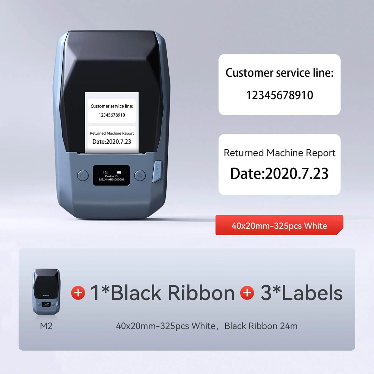 Niimbot M2 Thermal Transfer Label Printer & Consumables Pack