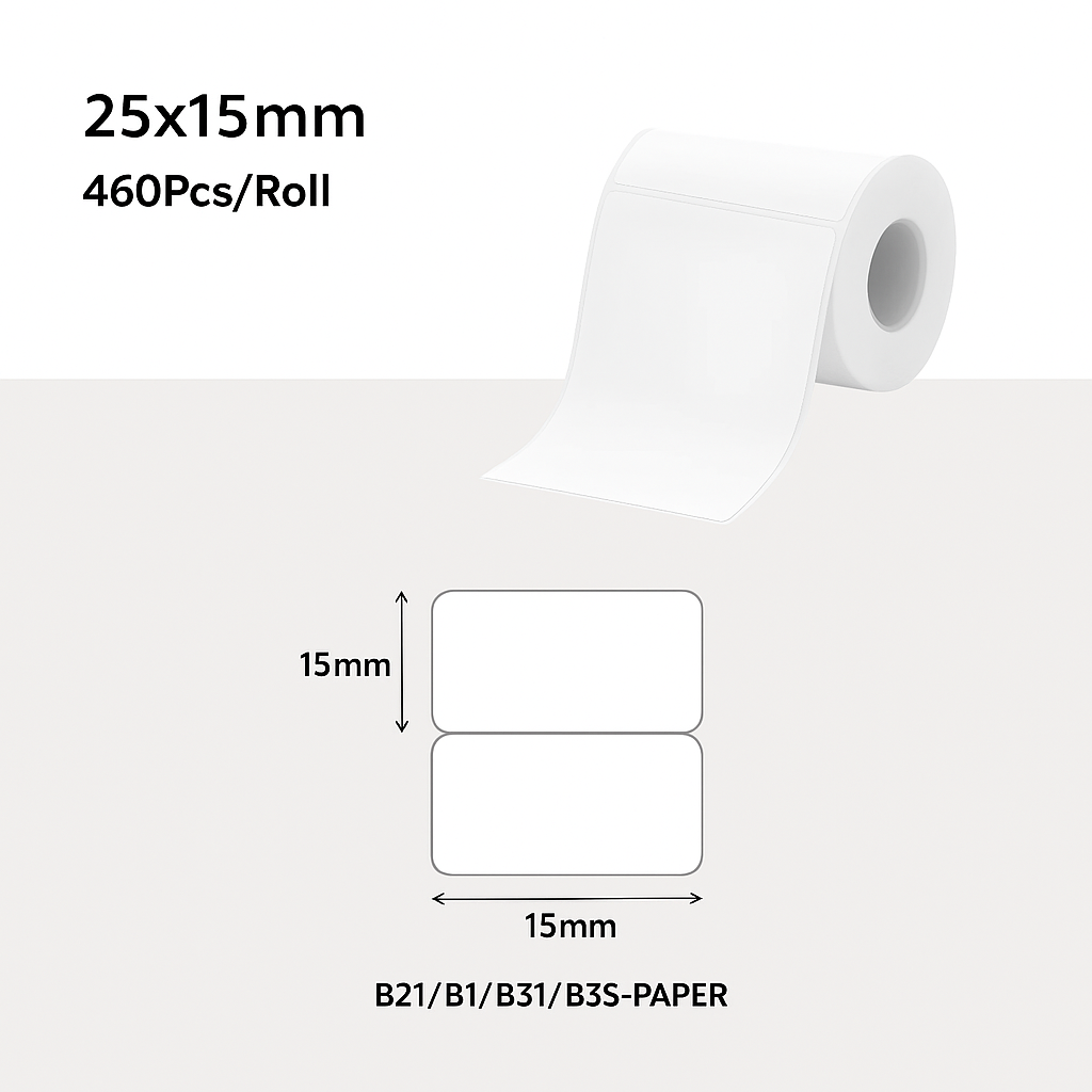 3 Rolls-Niimbot B21/B3S/B1/B31 Thermal Label Paper