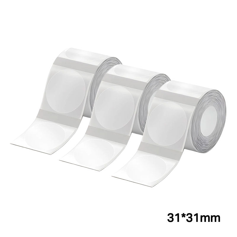 3 Rolls-Niimbot B21/B3S/B1/B31 31*31mm Round Transparent Labels