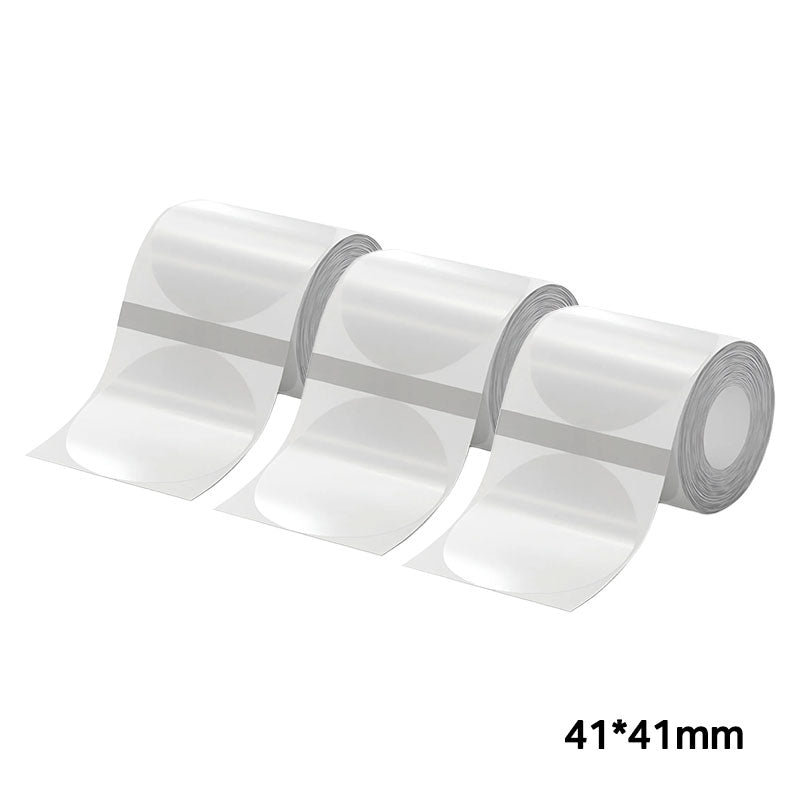 3 Rolls-Niimbot B21/B3S/B1/B31 41*41mm Round Transparent Labels