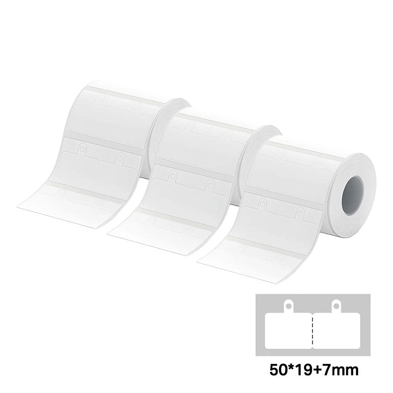 3 Rolls-Niimbot B21/B1/B3S/B31 50*19+7mm White Jewel Labels