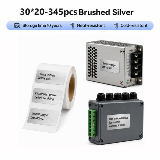 Niimbot M2_H/M3 30*20mm 345Pcs Brushed Silver 50μ Thermal Transfer Label
