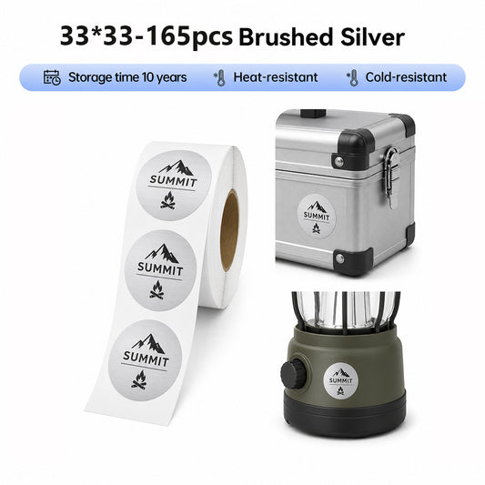 Niimbot M2_H/M3 33*33mm 165Pcs Brushed Silver Thermal Transfer Label