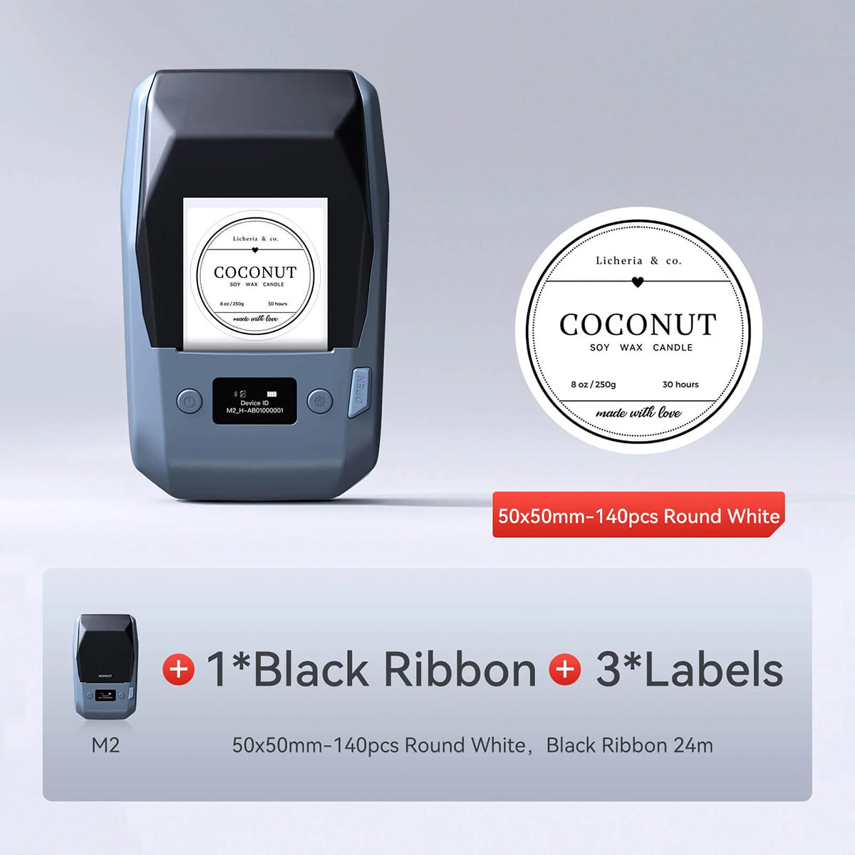 Niimbot M2 Thermal Transfer Label Printer & Consumables Pack