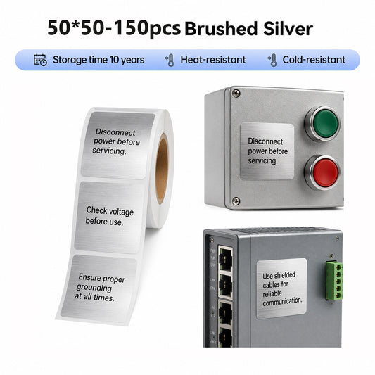 Niimbot M2_H/M3 50*50mm 150Pcs Brushed Silver Thermal Transfer Label