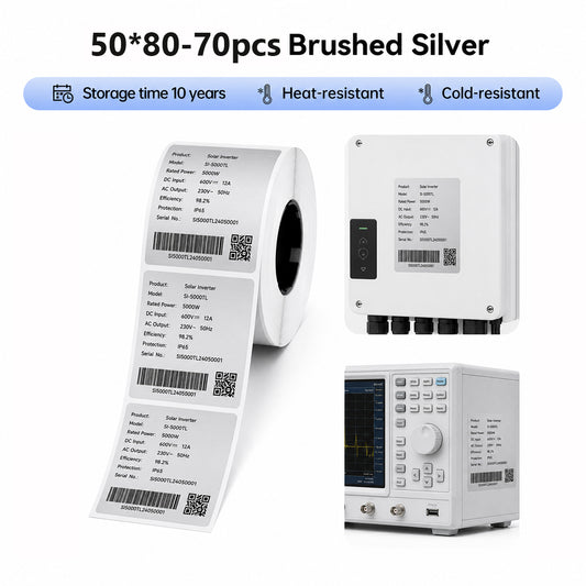 Niimbot M2_H/M3 50*80mm 70Pcs Brushed Silver Thermal Transfer Label