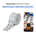 Niimbot M2_H/M3 28*14mm 400pcs Round Clear Thermal Transfer Labels
