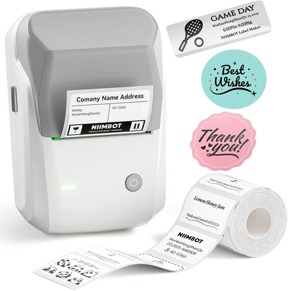 Niimbot B1 Portable 2-Inch Bluetooth Thermal Label Printer For Boutique Price Tags & Kitchen Pantry Labels