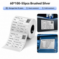 Niimbot M3 60*100mm 55Pcs Brushed Silver Thermal Transfer Label
