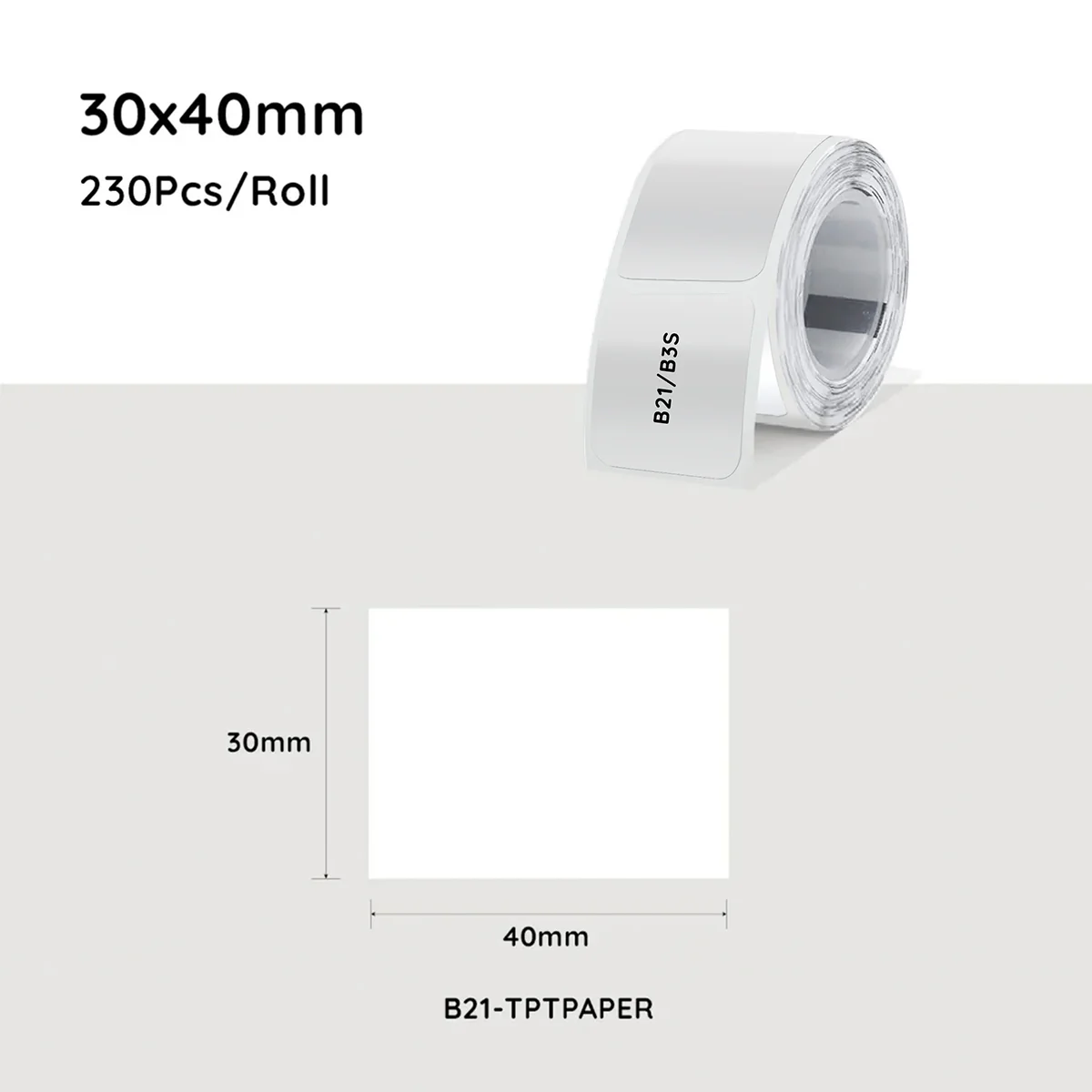 B21 Labeling Kit (Printer + 3 Rolls 40×30mm Transparent Labels) — Restaurant & Kitchen Use