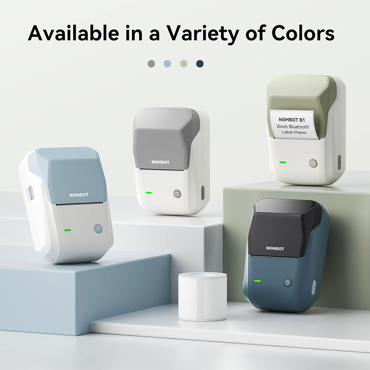 Niimbot B1 Portable 2-Inch Bluetooth Thermal Label Printer For Boutique Price Tags & Kitchen Pantry Labels