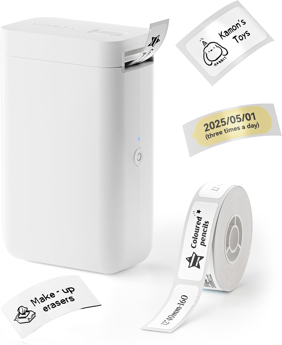 NIIMBOT D101 Portable Bluetooth Thermal Label Printer Label Maker 1- Inch for Phone Pad Easy to Use Office Home Organization