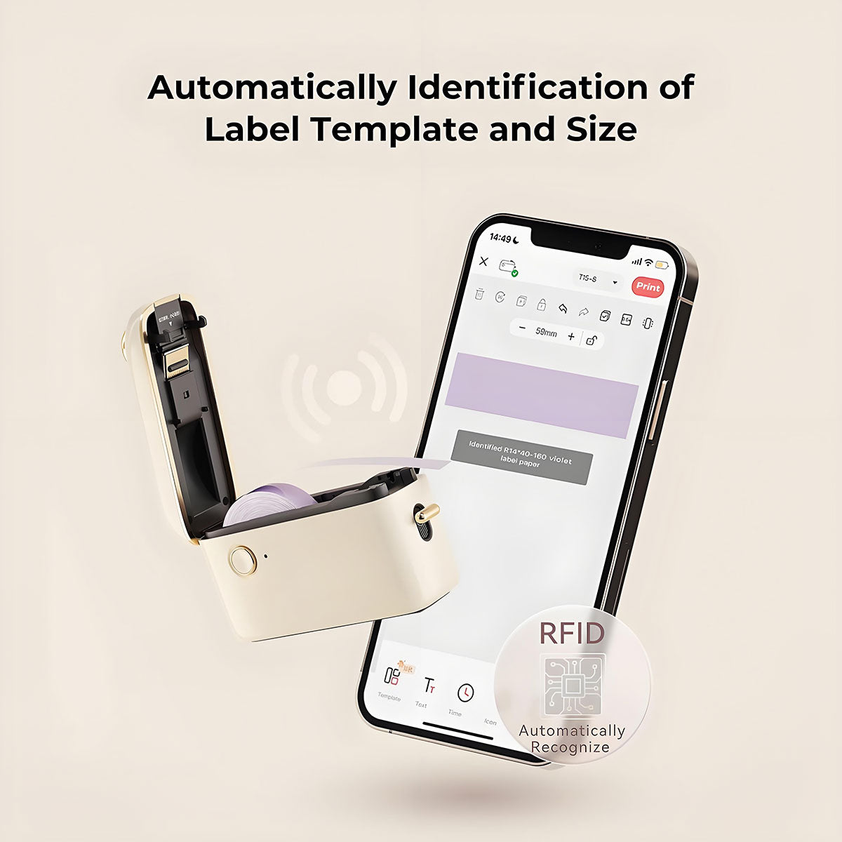 NIIMBOT H1S Portable Bluetooth Thermal Lable Printer Half_Inch Rechargeable Thermal Label Printer for Home School Office Organization