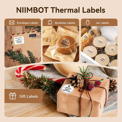 Niimbot B21/B3S/B1/B31 50*50mm Round White Thermal Label