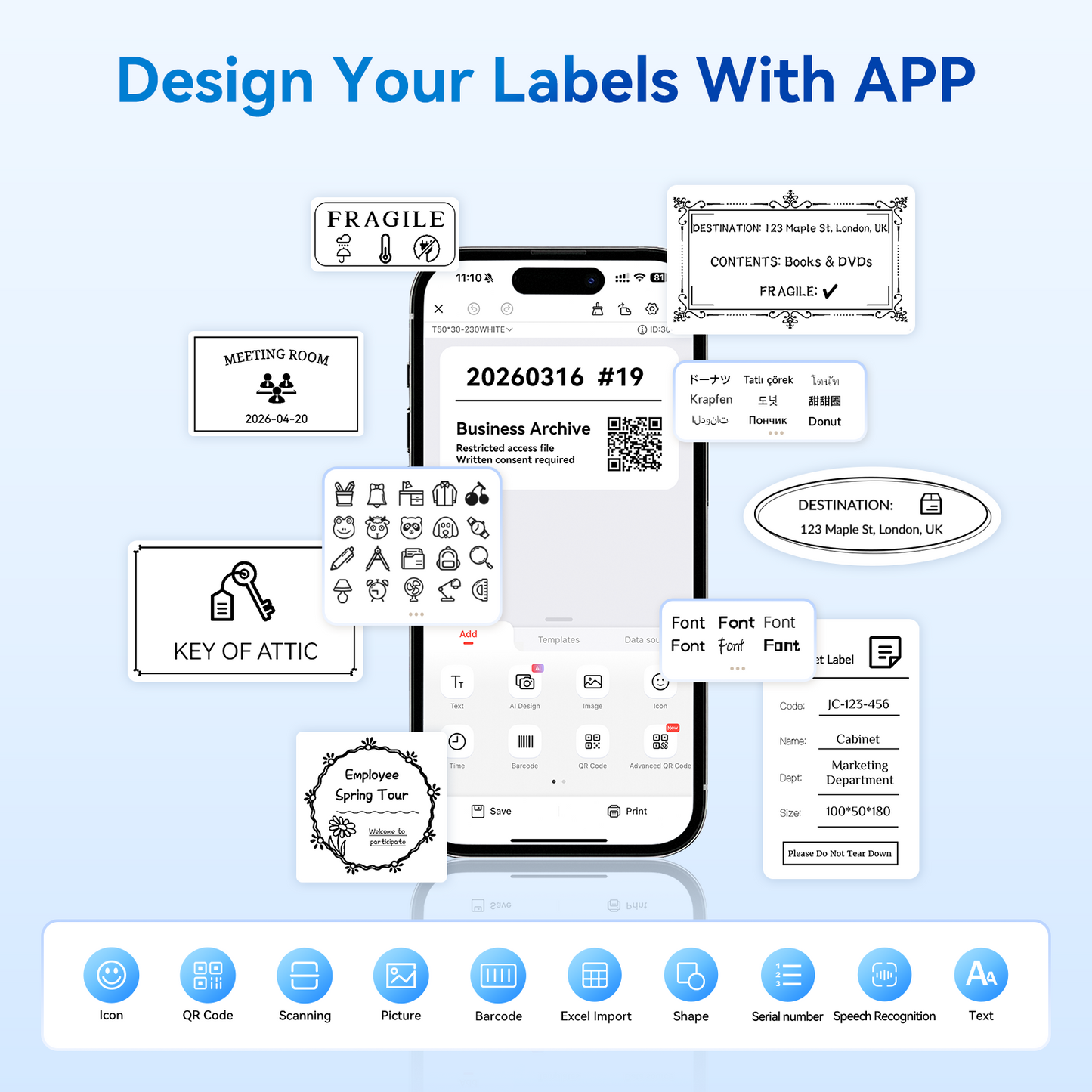 NIIMBOT M2_H Office Labeling Bundle – For File Folders, Asset Management, Cable Identification, Name Badges